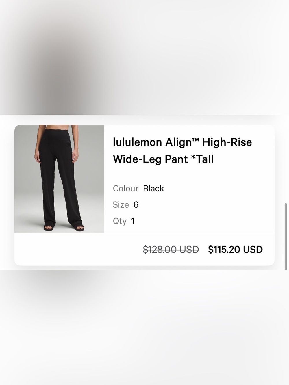Lululemon Align High- Rise Wide-Leg Pant - Tall - Black - Size 6 - Picture 7 of 12
